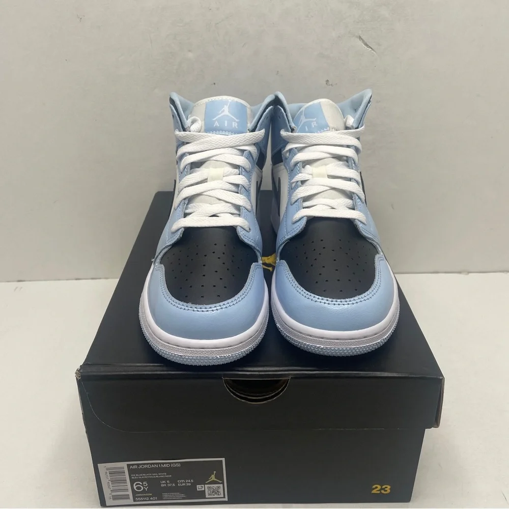 Nike Air Jordan 1 Retro Mid GS “Ice Blue” 2022 - Picture 2 of 4